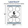 Avery Laser/Inkjet Multipurpose StarburstLabels, 3" Dia, Glossy White, 600/Box (94609)~#|#~3B0F4C15-AB31-4650-BFDAB5A42B8FB33A_sc7