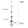Lalia Home 1-Light 9.25" Farmhouse Hanging Cylindrical Clear Glass LED Pendant Fixture with Accents, Black (LHP-3002-BK)~#|#~3B180D8E-889A-4FAC-B508566CD71E42D0_sc7
