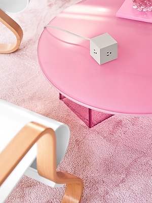 AVOLT Square 1 5.9′ 3-Outlet Power Extender with USB-C, Opal White (SQ1-NABC30-18WH) Sansujyuku sansujyuku.com