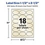 Avery Pearlized Ivory Oval Multipurpose Labels, 1.5" x 2.5", Ivory, 450/Pack (94051)~#|#~3B1DCBF8-88D8-473A-BC86D922CFC84F98_sc7