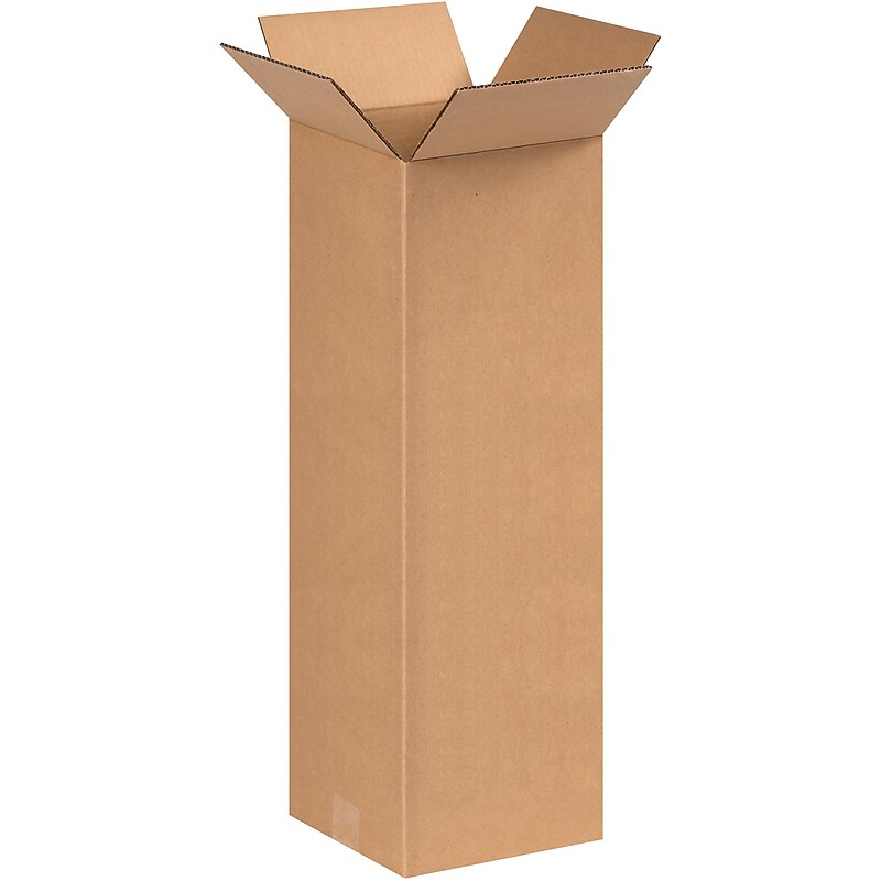 8" x 8" x 24" Shipping Boxes, 32 ECT, Brown, 25/Bundle (8824) image 1