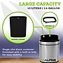 Alpine Industries Stainless Steel Trash Can with Lid and Liner, 5.2 Gallon, 2/Pack (ALP470-10L-2PK)~#|#~3B23252E-2D6B-40A5-AC77F9288A42B913_sc7