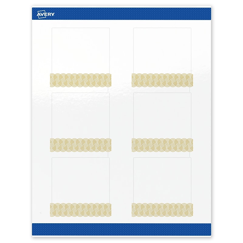 Avery Laser/Inkjet Square Multipurpose Labels, 3" x 3", White, 60/Pack (S00-EX5) image 1