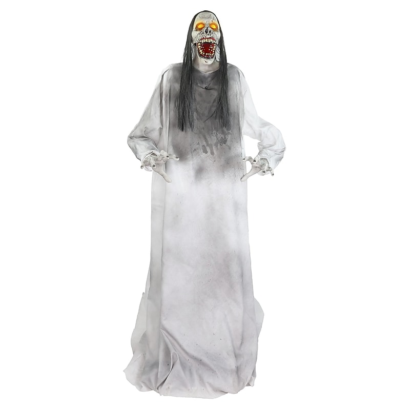 Haunted Hill Farm 5.9 ft. Motion-Activated Lurching Woman Halloween Animatronic by Tekky (HHLURCHWMN-1FLSA) image 1