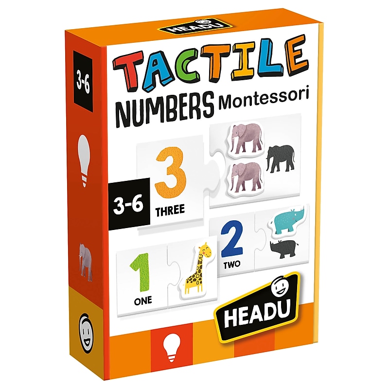 Headu Tactile Numbers Montessori Puzzles, 63/Set (HDUMU57571) image 1