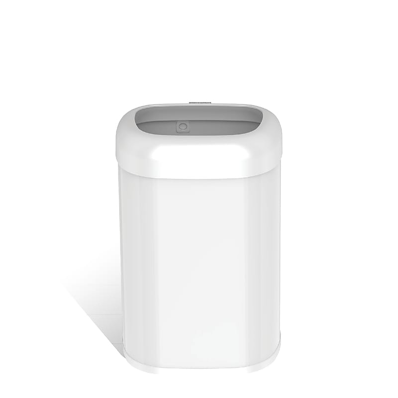 Nine Stars Stainless Steel Open Top Trash Can, 21.1 Gallon, White (OTT-80-4WH) image 1