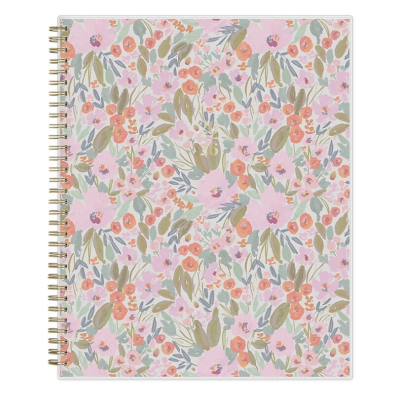 2026 Blue Sky Garden 11" x 8.5"  Weekly & Monthly Personal Organizer, Plastic Cover (154707) image 1