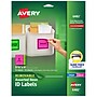 Avery Sure Feed Laser/Inkjet Removable ID Labels, 3-1/3" x 4", Assorted Neon, 72 Labels/Pack (6482)~#|#~3B31BB13-A4D5-44CB-A3AAB8BC4191F09B_sc7
