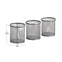 Mind Reader Metal Pen and Accessory Holder Desk Organizer, Silver, 3-Pieces (CLIPMESH3-SIL)~#|#~3B35D2F0-9A99-492C-9E0C2AF3410509AF_sc7