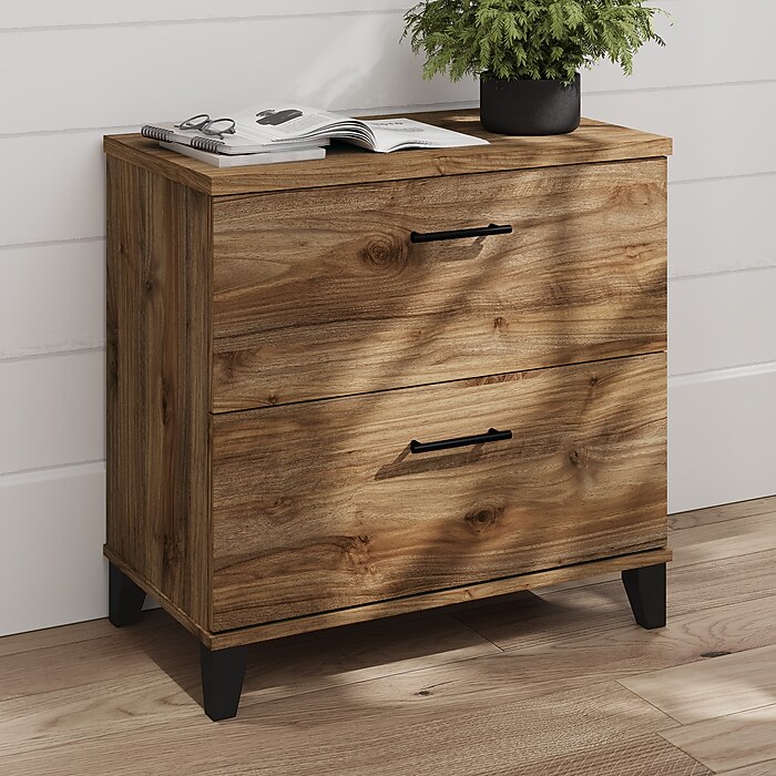 Bush Home Somerset 2 Drawer Lateral File Cabinet, Fresh Walnut