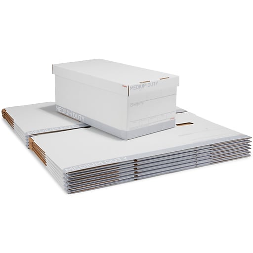 Staples Medium Duty 60% Recycled EZ Fold Corrugated File Box with