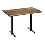 Flash Furniture TopGuard 48" x 30" Rectangular Wood Dining Table with X-Base, Natural/Black Base (ST3048NATT0522)~#|#~3B3B0AAE-8F22-4593-BAD9374281BD2E53_sc7
