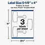 Avery Laser/Inkjet Multipurpose Labels, 5-1/8" x 4", Clear, 75 Labels/Pack (19479370693)~#|#~3B47B4BA-E773-4920-A7BFAA460E047A59_sc7