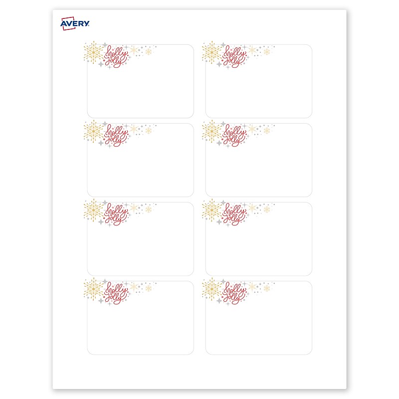 Avery Rectangle Multipurpose Labels, 2-1/3" x 3-3/8", White, 80/Pack (19479370425) image 1