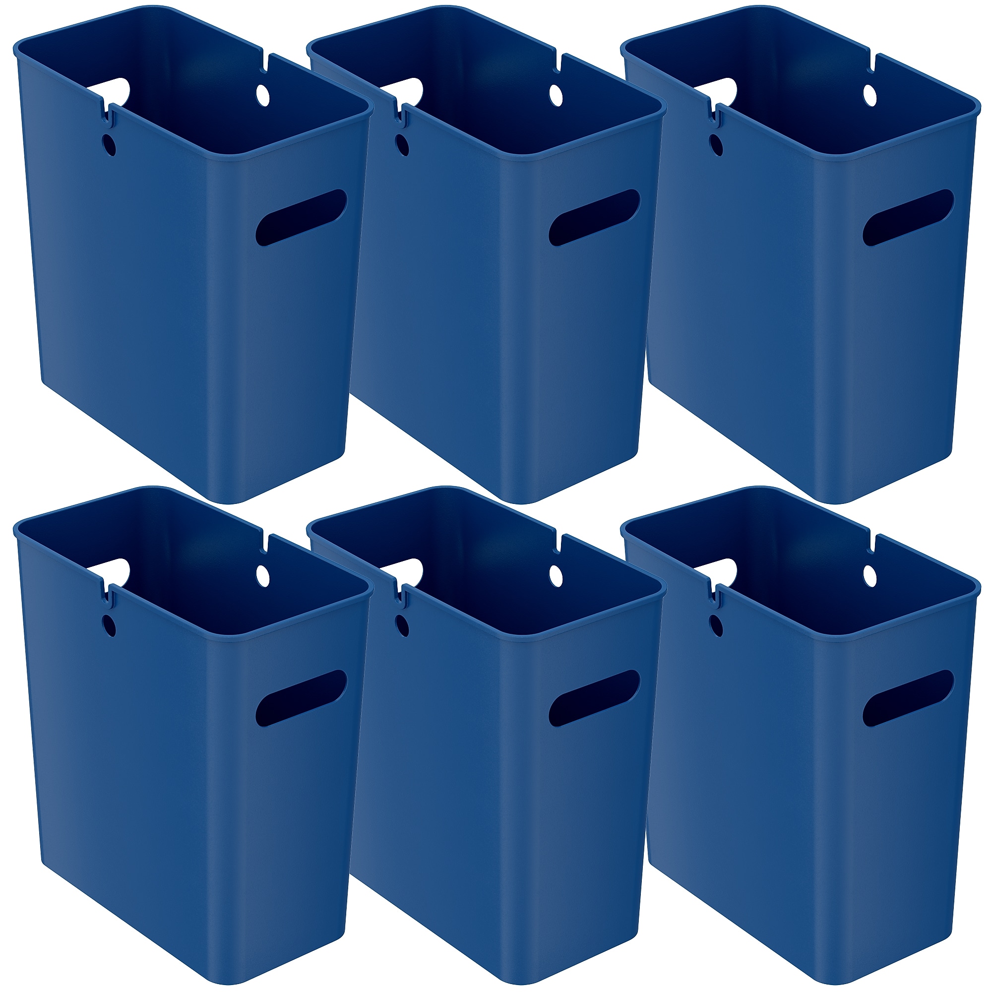 iTouchless SlimGiant Polypropylene Trash Can with no Lid, Reactive Blue, 4.2 gal., 6/Pack (SG104Ux6) Sansujyuku sansujyuku.com