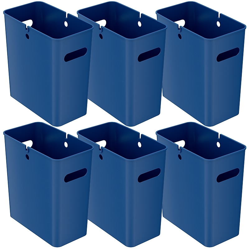 iTouchless SlimGiant Polypropylene Trash Can with no Lid, Reactive Blue, 4.2 gal., 6/Pack (SG104Ux6) image 1