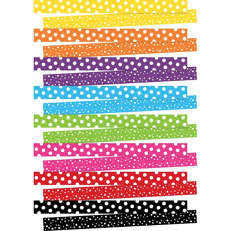 Barker Creek Double-Sided Border Set, 35" x 3", Dot to Dot, 8 designs, 96/Set (4432) image 1