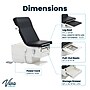 Viva Comfort Pointe Power Adjustable Exam Table with Stirrups, 450 lbs. Capacity, Black (ADI996-10-BLK-MK)~#|#~3B570B38-65B8-4DDF-B7B661846586BB21_sc7