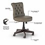 Bush Furniture Key West 54"W Computer Desk with Storage and Mid-Back Tufted Office Chair, Shiplap Gray/Pure White (KWS020G2W)~#|#~3B59D96C-8303-41B7-876CCE76142C68B5_sc7