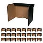 Flipside Foldable Cardboard Freestanding Privacy Panel w/Pass-through Window, 12"H x 47"W, Black (61852)~#|#~3B5CF69D-2F03-4CF1-9F581AD736535750_sc7