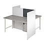 Bush Business Furniture Hustle 60"W 2 Person Back to Back Cubicle Panel Workstation, White/Platinum Gray (HUS032WHPG)~#|#~3B5F700A-15AE-45BC-801AF17C7D1D956B_sc7