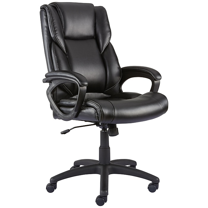 Staples Kelburne Luxura Ergonomic Faux Leather Swivel Executive