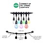 Bulbrite Solana 36-foot Smart String Light Kit with Shatter Resistant RGB Color Changing LED Light Bulbs (814361)~#|#~3B71693B-9B22-4463-971C88493BF937DE_sc7