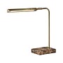 Adesso Reader LED Desk Lamp, 15", Antique Brass/Brown Marble (3557-21)~#|#~3B74B453-A666-47EE-8B1DE3D019CBCAED_sc7