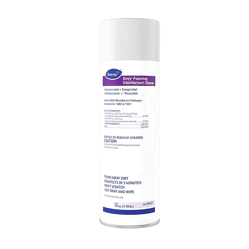 Envy Foaming Disinfectant Cleaner, Lemon Scent, Aerosol, 19 Oz. (04531) image 1