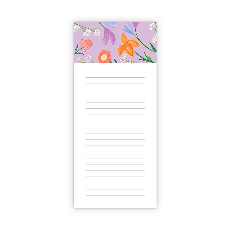 lake + loft Classic Notepad, 4” x 9”, Wild Bunch Lavender, 100 Sheets (SWNP-002) image 1