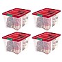 Iris Holiday Large Stackable Plastic Storage Box, 13" x 16.5" x 22", 54 Qt., Clear/Red, 4/Pack (500531)~#|#~3B7D4A5B-9A6F-4E59-84F78DEC5ED96B5B_sc7