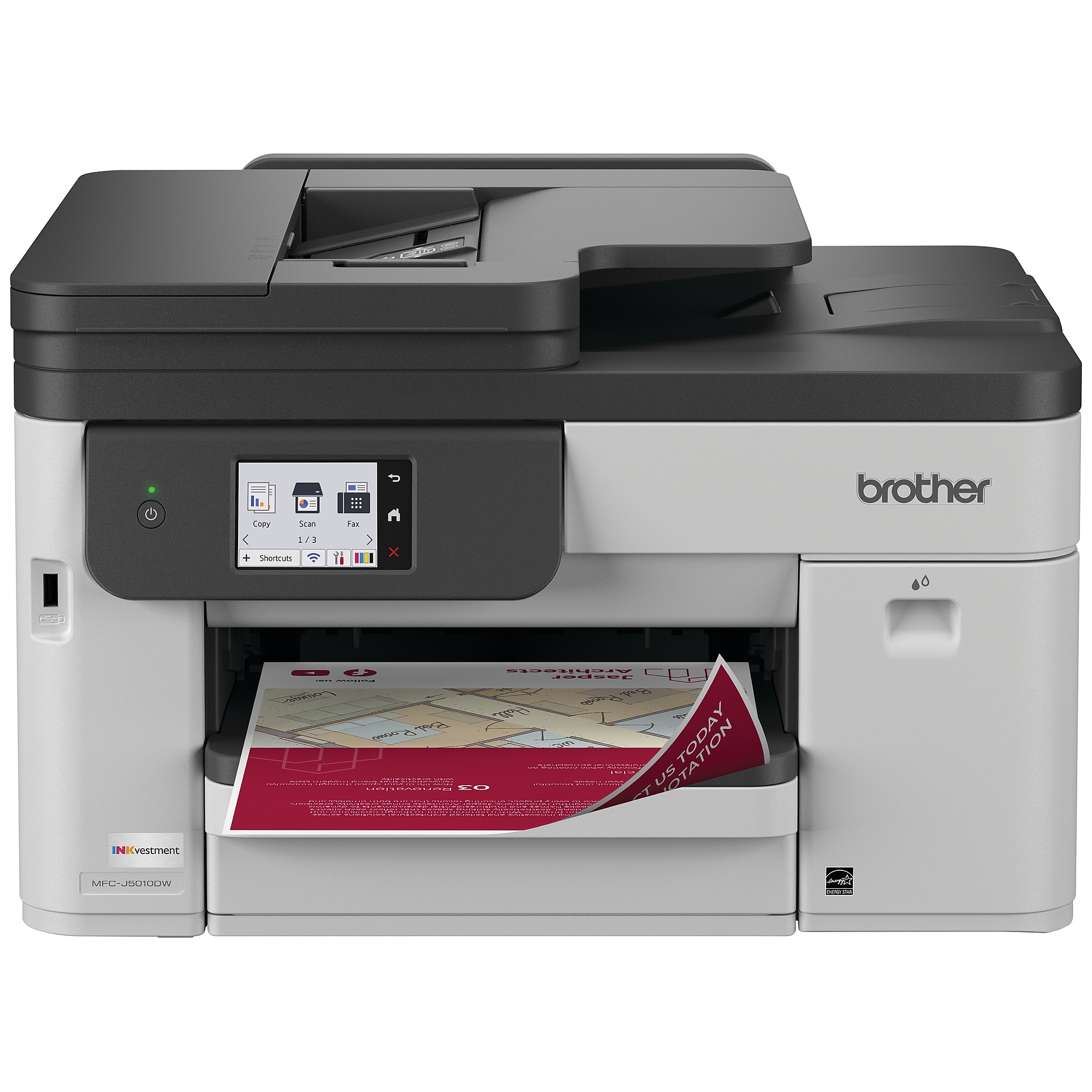 Brother INKvestment MFC-J5010DW Wireless Color All-In-One Inkjet Printer, Best for Home Office Sansujyuku sansujyuku.com