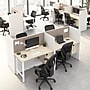 Bush Business Furniture Hustle 48"W 2 Person Back to Back Cubicle Panel Workstation, White/Natural Elm (HUS020WHNE)~#|#~3B82DC30-BD7F-4CAD-8F8D0C07E7A1853F_sc7