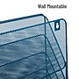 Mind Reader 7-Compartment Metal Desk Shelf, Turquoise (MAGROUND-TUR)~#|#~3B95EAC4-3E4B-4D55-B11FF40ECF700C19_sc7