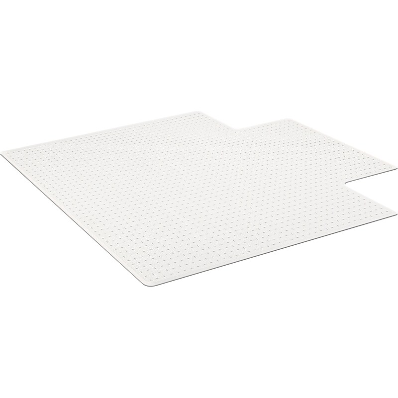 Staples Carpet Chair Mat with Lip, 45" x 53", Designed for Medium-Pile Carpet, Clear Vinyl (122233) image 1