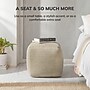 Anji Mountain Madison Ivory Natural Fabric Square Pouf Ottoman (AMBPF101-1818)~#|#~3B9A7BDC-F8B4-4141-A33EEE32DB5F423B_sc7