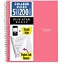 Five Star Spiral Notebook Plus Study App, 5 Subject, College Ruled, 8.5" x 11", Prom Pink (820004R)~#|#~3B9AD26F-943E-4E6E-970592FA857C048A_sc7