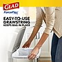 Glad ForceFlex Tall Kitchen Drawstring Trash Bags, 13 Gallon, White, Gain Original scent, 80/Box (78750)~#|#~3B9D44FB-0130-4D9C-A27F9FAC66333E87_sc7