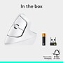 Logitech Lif Vertical Wireless Ergonomic  Optical Mouse, Off-White (910-006469)~#|#~3B9E477C-DB13-4407-BA6BFBC55D3F9AF1_sc7