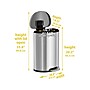 HLS Commercial Stainless Steel Trash Can with Hinged Lid, 13.2-Gallon, Silver (HLSS13DFR)~#|#~3BAFBA1A-F52E-4FFC-AF25735D49015377_sc7