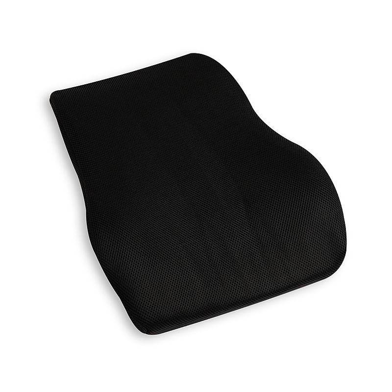 Mind Reader Memory Foam Ergonomic Lower Back Cushion Office Chair Support, Black (VERTBACK-BLK) image 1