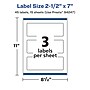Avery Laser/Inkjet Rectangle Multipurpose Labels, 2.5" x 7", White, 45 Labels/Pack (94247)~#|#~3BB13919-CE43-431E-9EB5BB1BE836F74B_sc7
