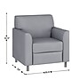 Flash Furniture Hercules Diplomat LeatherSoft Reception Chair, Gray/Chrome Legs (BT8271GYCHR)~#|#~3BBBBFD1-C01F-4D37-B95B2C0AA20E18E0_sc7
