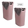 Mind Reader 15.85-Gallon Laundry Hamper with Lid, Plastic, Pink, 2/Set (60HAMP2PK-PNK)~#|#~3BBFC8E7-D44C-4000-A76A1CCAC5E16937_sc7