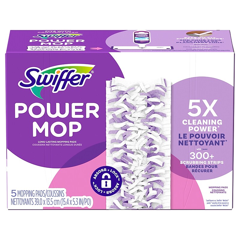 Swiffer PowerMop Mopping Pad, 5/Pack (08188) image 1