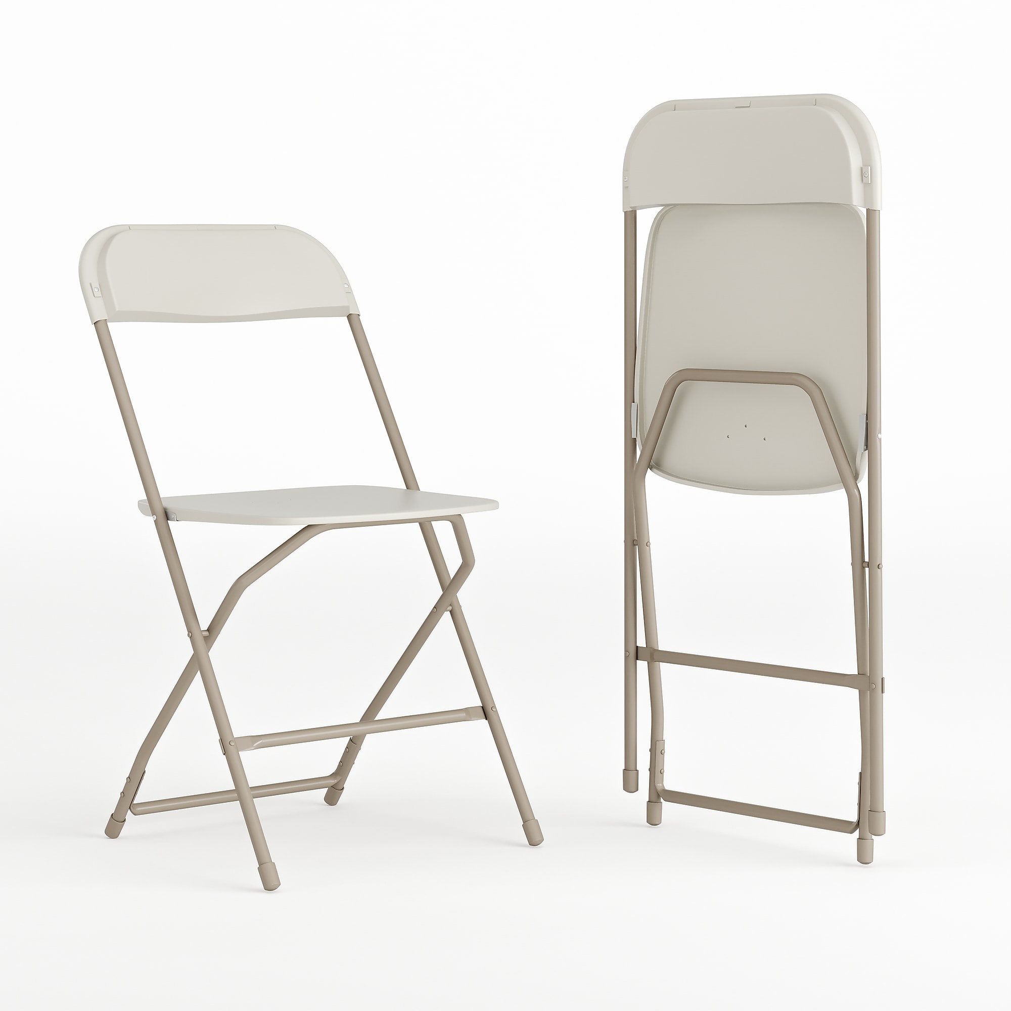 Flash Furniture HERCULES Plastic Folding Chair, Beige, 2/Pack (2LEL3BEIGE) Sansujyuku sansujyuku.com