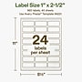 Avery Hemp Rectangle Laser/Inkjet Multipurpose Labels, 1" x 2-1/2", Off-White (960/Box)~#|#~3BD22602-C9F2-45C3-9BD88672FB30F2C0_sc7