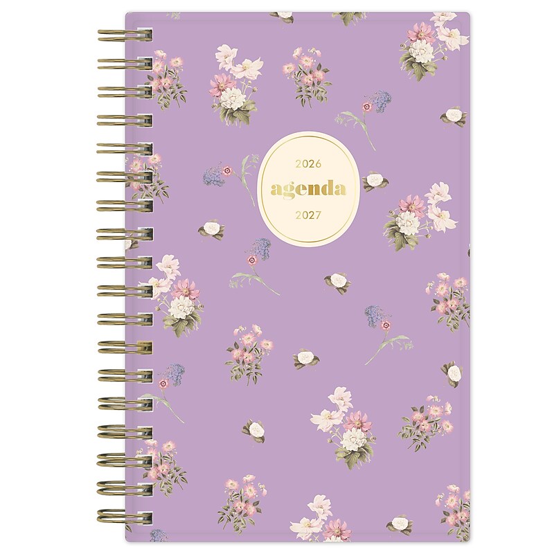 2026-2027 Blue Sky 6" x 3" Academic Year Weekly & Monthly Planner, Plastic Cover, Becca Purple (159091) image 1