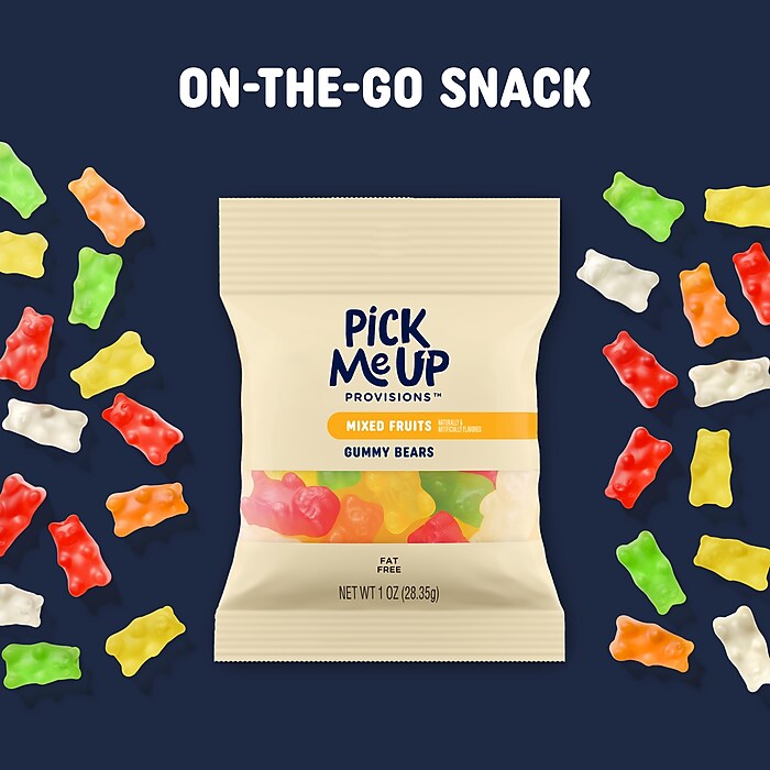 Pick Me Up Provisions™ Mixed Fruits Gummy Bears, 1 oz., 30 Bags