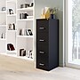 Staples 4-Drawer Vertical File Cabinet, Letter Size, Lockable, 47.2"H x 14.5"W x 18.9"D, Black (ST62801)~#|#~3BE5DEB8-7EF6-4FAA-A9750DDA3D8C461A_sc7